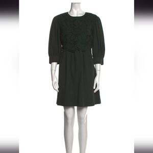 See by Chloe black babydoll dress with lace detailing